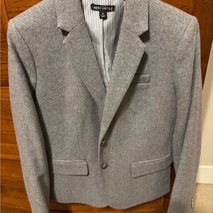 J. Crew Gray Sport Coat with Notched Lapels, size 4 but fit more like a size 6